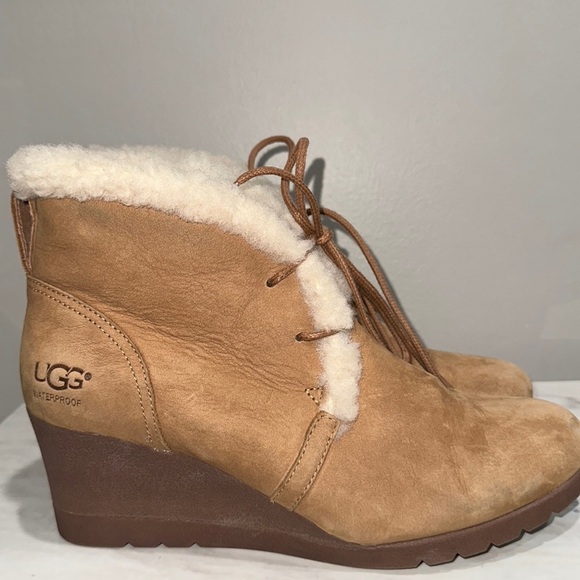 Ugg  women’s Jeovana Wedge Boots Size 8.5 - Picture 2 of 14